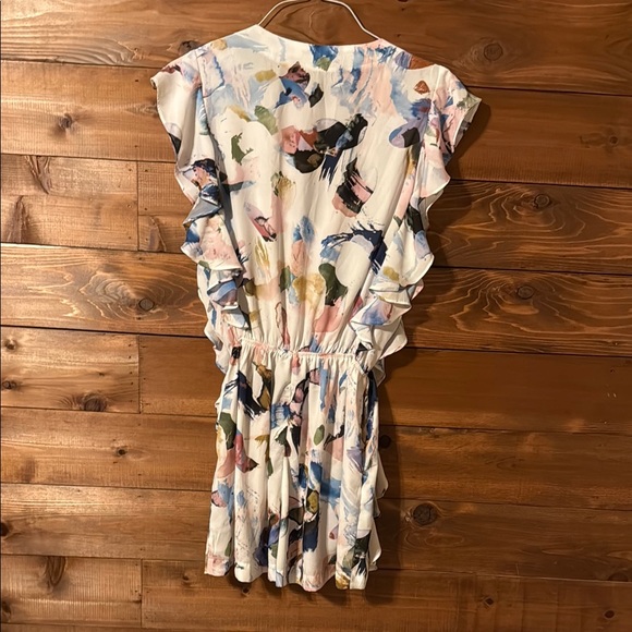 Floral Ruffle Wrap Romper - Picture 4 of 4